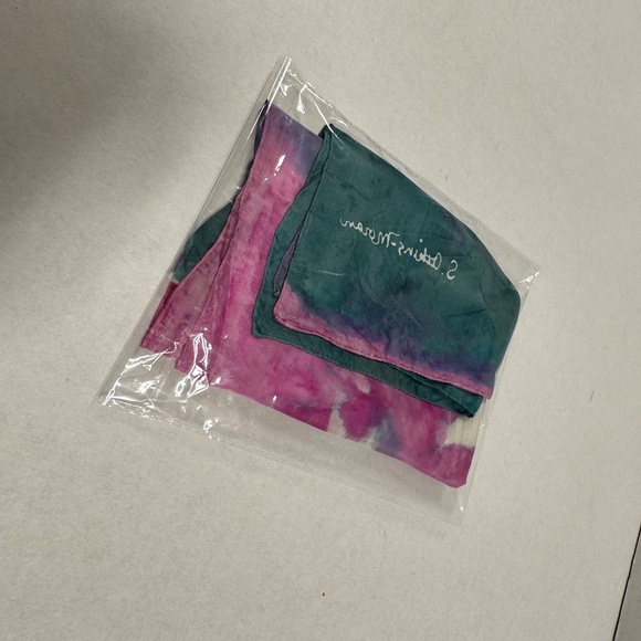 S Atkins-Moran Vintage Signed Handmade‎ Dyed Scarf - Size 71" x 14" - In Bag. - Picture 10 of 10